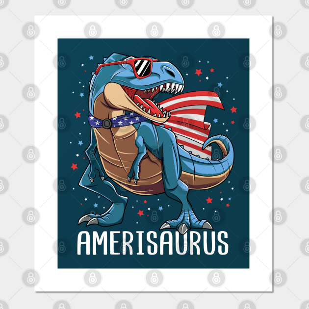 Amerisaurus T Rex Dinosaur 4th Of July Gift For Kids Boys - Dinosaur